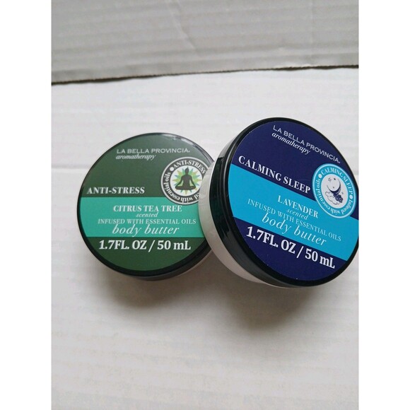 (2) La Bella Provincia Aromatherapy Body Butter  Lavender Citrus/ Tea Tree - Picture 2 of 8